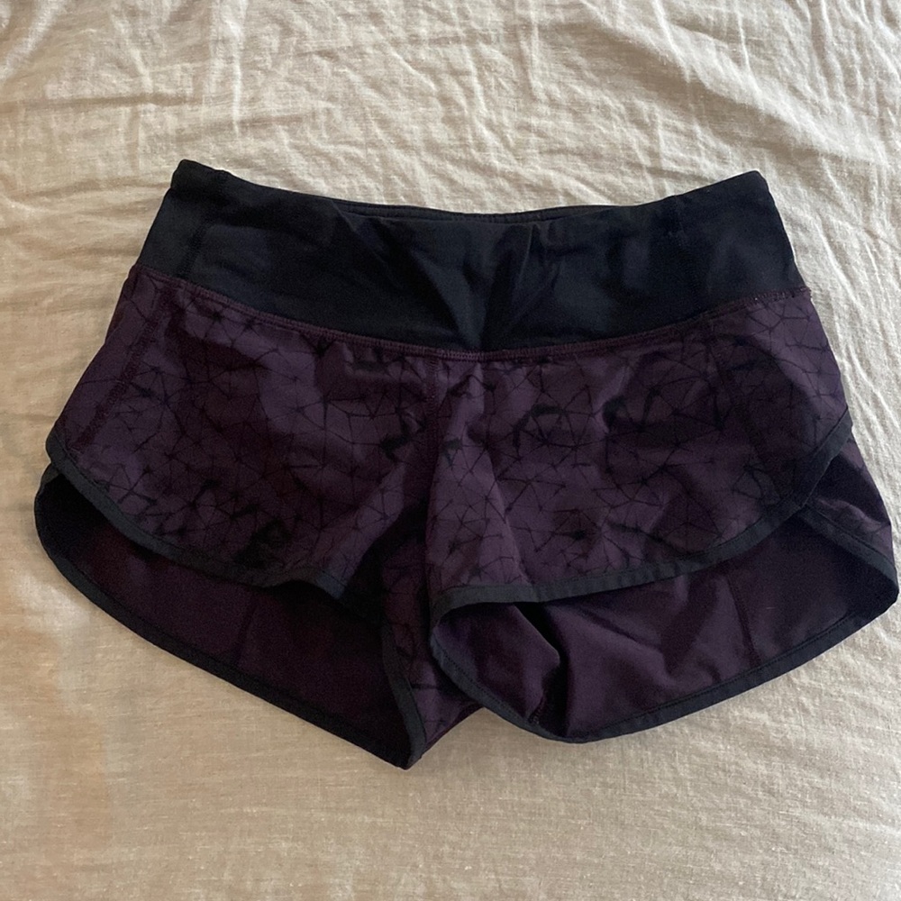 lululemon purple Speed Shorts size 2